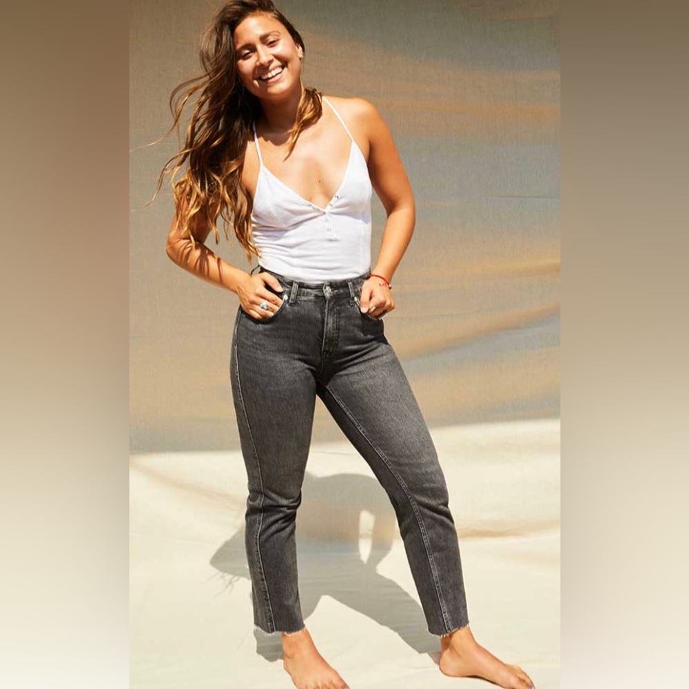 Free People Curvy Jeans Gray Denim